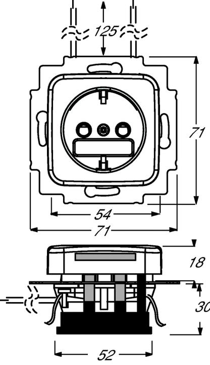 Actual product image Busch-Jaeger SCHUKO(R) socket outlet ins.
