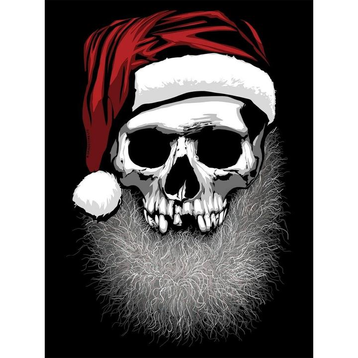 Image du produit Grindstore Sac de Saint-Nicolas avec tête de mort de Père Noël