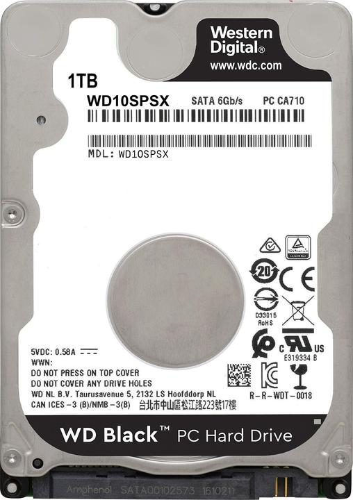 Actual product image WD Black (1 TB, 2.5", SMR)