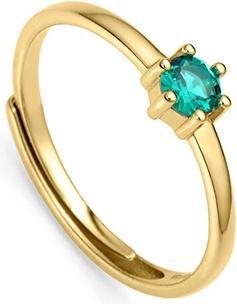 Produktbild Viceroy Charming Gold-Plated Ring With Green Zircon Clasica 9115a01 (53)