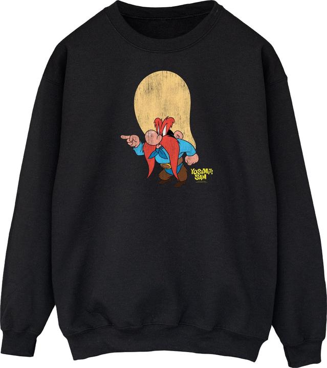 Actual product image Looney Tunes Mens Yosemite Sam Distressed Sweatshirt (L)