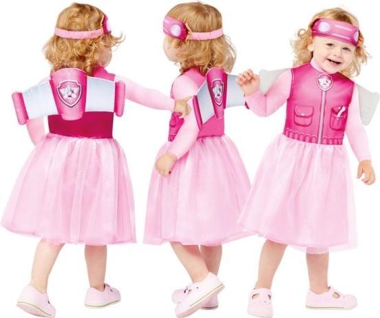 Image du produit Amscan Costume de bébé Skye de Paw Patrol, robe, ailes, serre-tête, série, aide sur quatre pattes, Hu (2, 3)