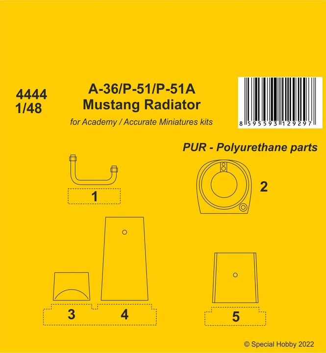 Actual product image CMK A-36 Apache / P-51 / P-51A Mustang Radiator
