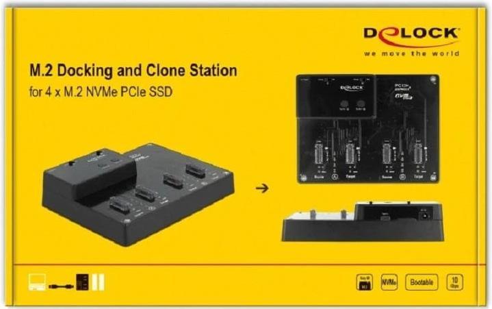 Actual product image Delock USB-C - 4x M.2 NVMe (USB-C, 4 Ports)