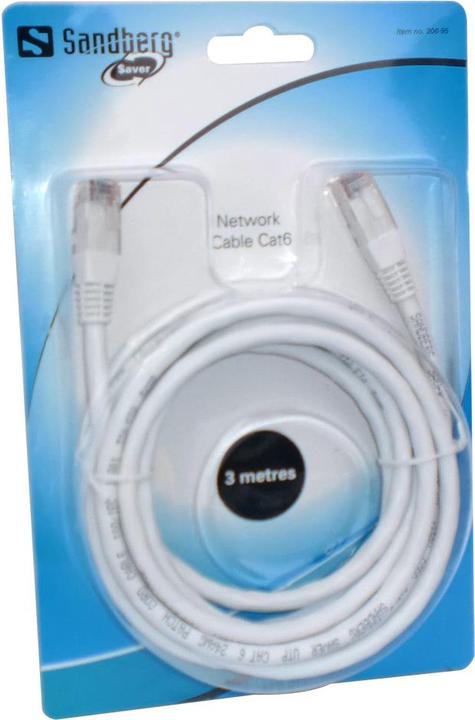 Image du produit Sandberg Câble de réseau (U/UTP, CAT6, 3 m)