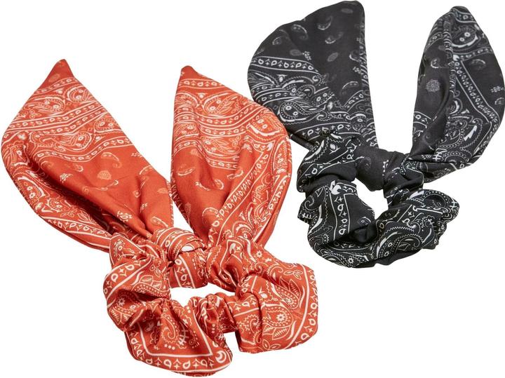 Image du produit Urban Classics Bandana Print Scrunchies With XXL Bow 2-Pack