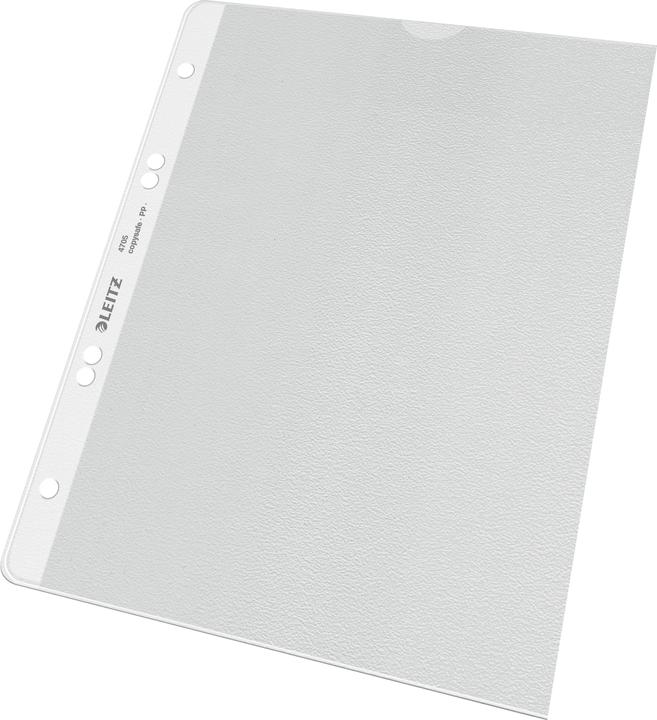Produktbild Leitz Prospekthülle extrastark, A5, PP, genarbt, 0,13 mm oben offen, dokumentenecht, Lochung: 80-80- (A5, 100 x)