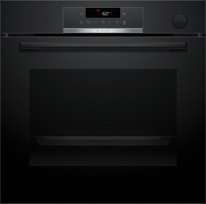 Produktbild Bosch Hausgeräte Serie 4, Einbau-Backofen mit Dampfunterstützung, 60 x 60 cm, Schwarz, HRG532BB3