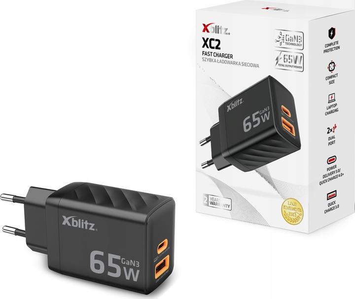 Produktbild Xblitz XC2 GaN3 PD65W USB-C + USB-A Ladegerät