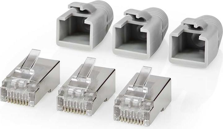 Immagine prodotto Nedis CCBW89370GY Spina RJ45 passante FTP CAT6 fissa/stranded diritta placcata oro 10 pz. (F/UTP, CAT6, 10 m)