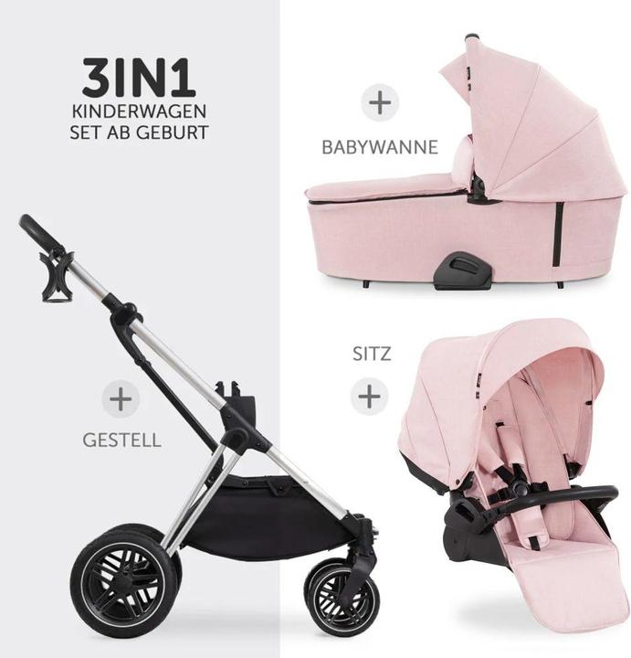 Produktbild Hauck 3in1 Kinderwagen-Set Vision X Trio Set Silver