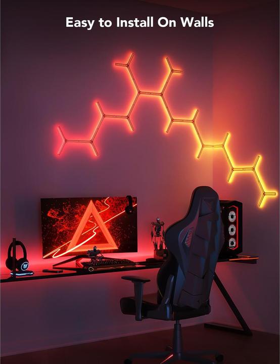Productafbeelding Govee Paneelverlichting Y-lights Glide, 7 stuks, RGBIC, Wi-Fi + BT