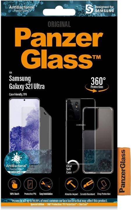 Actual product image PanzerGlass 360° Protection - Glass + Cover (1 Piece, Samsung Galaxy S21 Ultra)