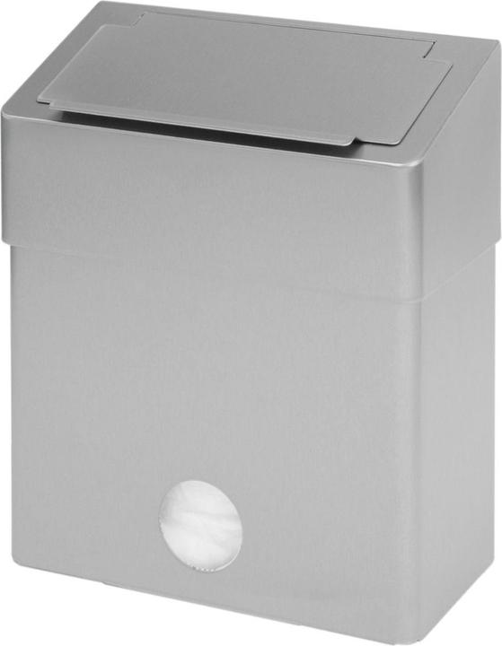 Ophardt Hygiene Abfallbox Edelstahl mit Klappdeckel (6 l)
