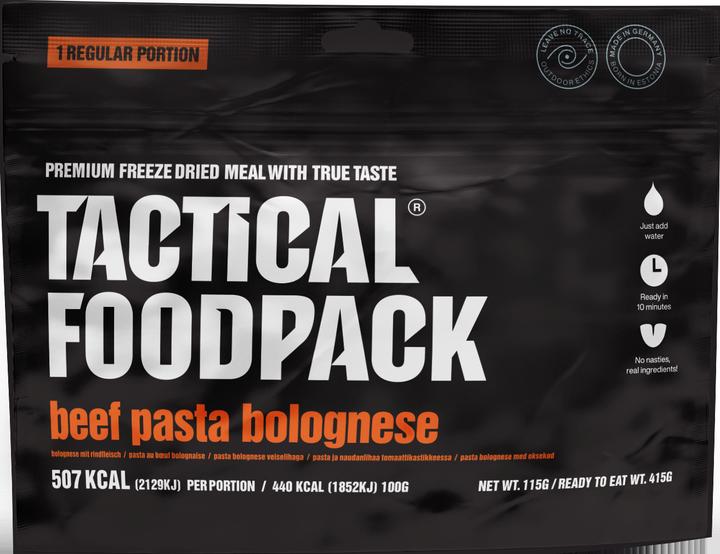 Actual product image Tactical Foodpack Beef Spaghetti Bolognese (115 g)