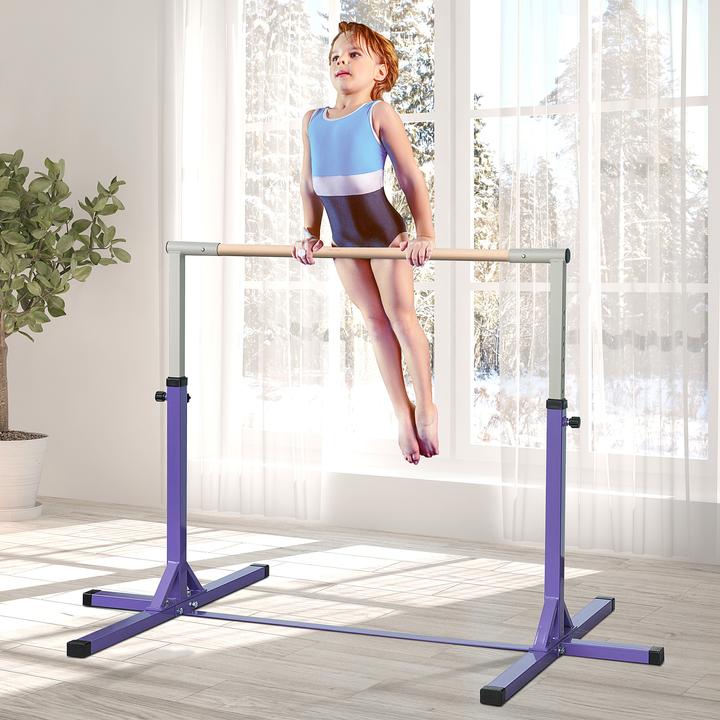 Immagine prodotto Homcom Gymnastik-Turnreck Stahl, Buchenholz Violett