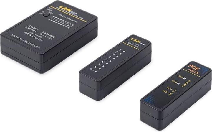 Image du produit equip Testeur de câbles réseau pour câbles RJ11/RJ12/BNC, noir