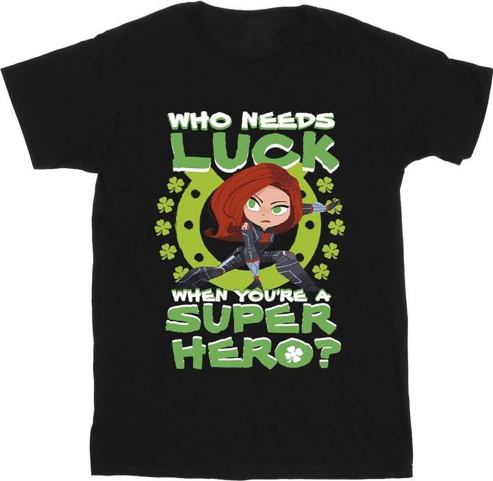 St Patrick's Day Black Widow Luck TShirt (XXL)