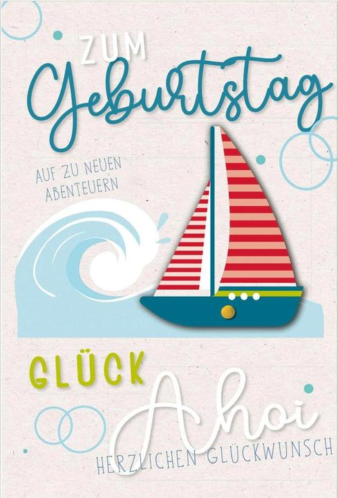Produktbild Susy Card Geburtstagskarte Segelboot drehbar 11.5 x 17 cm (1 Stk.)