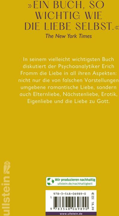 Produktbild Die Kunst des Liebens (Deutsch, Erich Fromm, 2024)