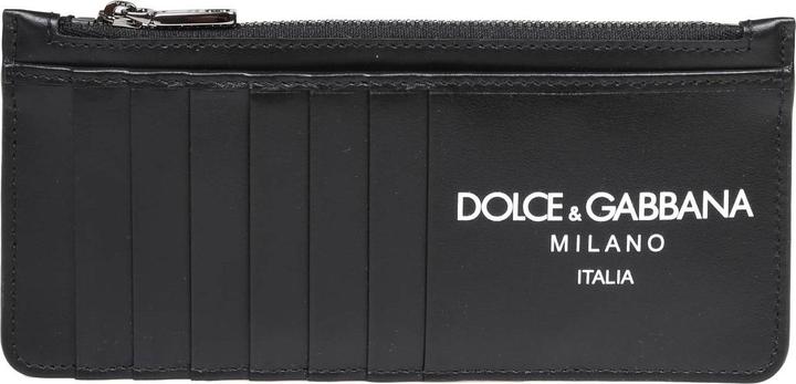 Immagine prodotto Dolce & Gabbana portacarte in pelle di vitello con logo nero