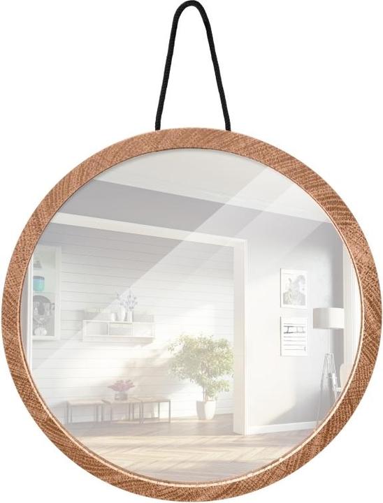 Produktbild Home It Home&gtit® Spiegel mit Holzrahmen Ø20,5 cm Eiche natur