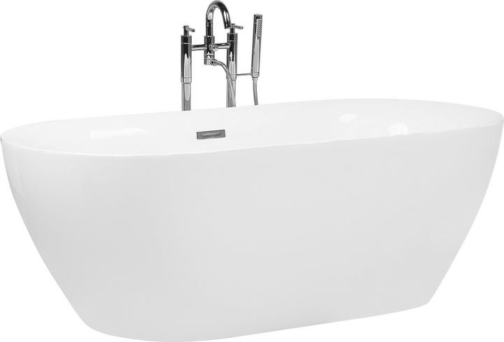 Image du produit Beliani Baignoire à poser blanche ovale 150 x 75 cm CARRERA (202 l, 75 cm)