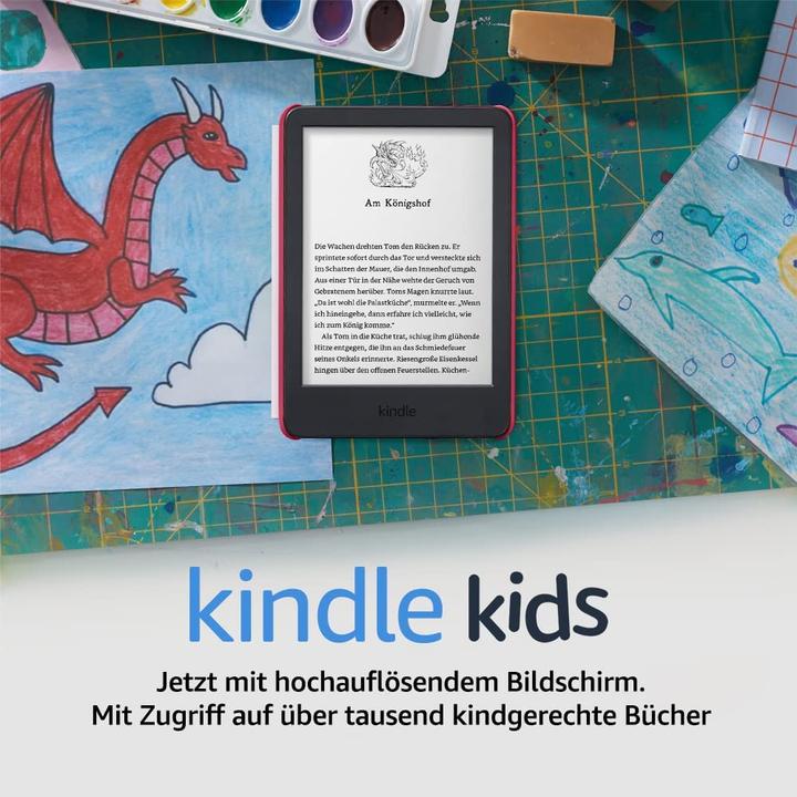 Produktbild Amazon Kindle Kids Edition without Special Offers inkl. Einhorntal-Hülle (2022) (6", 16 GB, Pink)