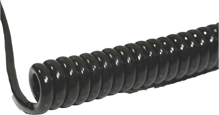 Actual product image BKL Electronic 1506200 Spiral cable Li12Y11Y 400 mm / 1600 mm 6 x 0.08 mm² Black (1.60 m)