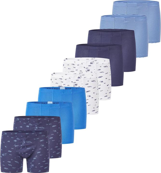 Actual product image Schiesser Pack of 10 Kids Boys 95/5 Organic Cotton Shorts / Pants (128, pack of 10)