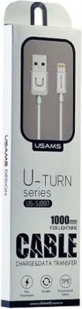 Image du produit Usams Câble U-Turn lightning 1m bialywhite 2A IPUSBXD02 US-SJ097 (1 m, USB 3.2 Gen 1)
