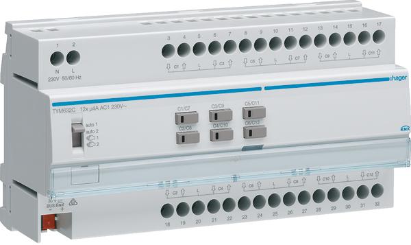 Hager TYM632C Rolll.-/Jalousieaktor 12fach KNX, 230V (Rolladenaktor)