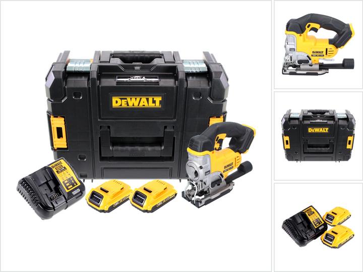 DeWalt DCS 331 D2 Akku Stichsäge 18 V + 2x Akku 2,0 Ah + Ladegerät + TSTAK