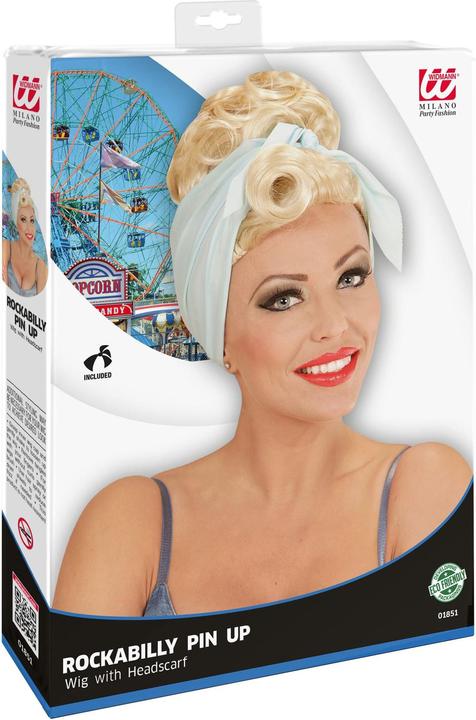 Actual product image Widmann Rockabilly Wig Pin Up Girl