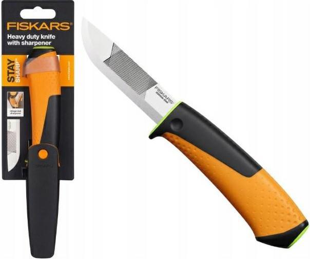 Produktbild Fiskars Hochleistungsmesser inklusive Holster mit integriertem Messerschärfer, Gesamtlänge: 21,9 cm (21.90 cm)