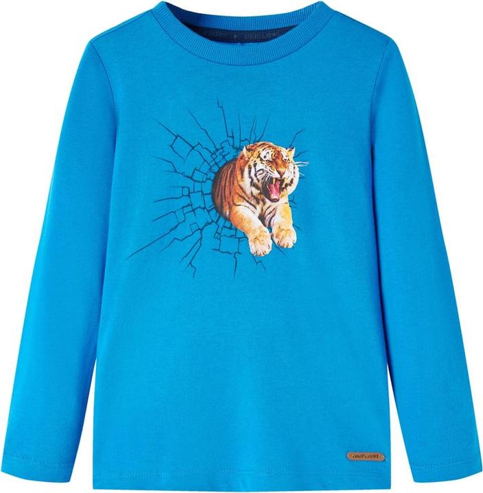 Produktbild VidaXL Kinder-Langarmshirt Kobaltblau 92,Material: 100 (92)