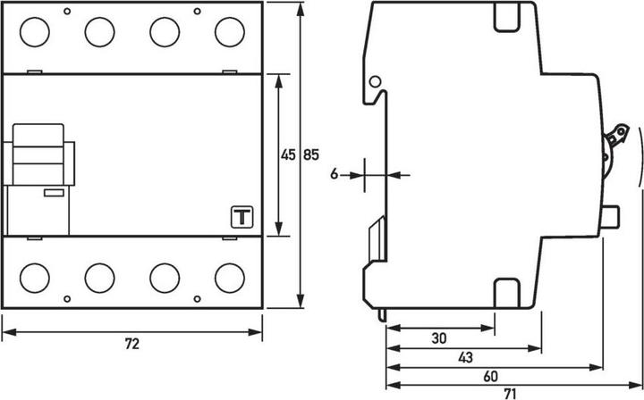 Produktbild Doepke GmbH Fi-Schutzschalter A 4p 440V 63A 0.5A 4TE REG DIN-Schiene 10kA 0 (DFS4063-4/0,50-A)