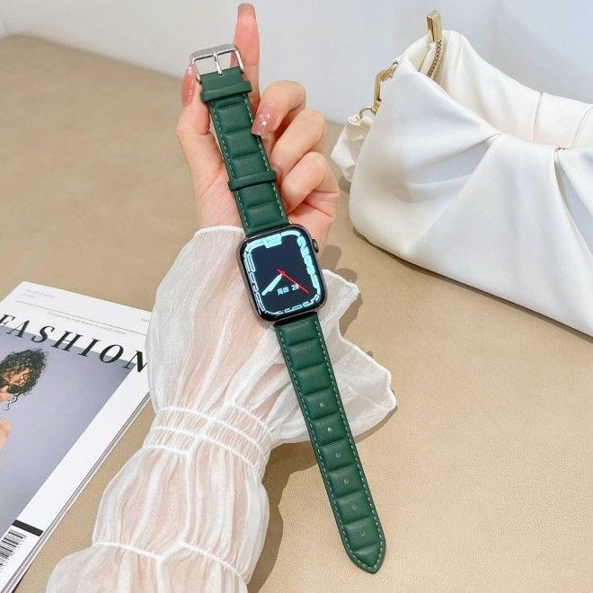 Actual product image MU Classic Genuine Series genuine leather strap (42 mm, 44 mm, 45 mm, Genuine leather, Apple Watch Series 3, Apple Watch Series 2, Apple Watch Series 1, Apple Watch Series 7, Apple Watch Series 8, Apple Watch Series 9, Apple Watch SE, Apple Watch Series 4, Apple Watch Series 5, Apple Watch Series 6)
