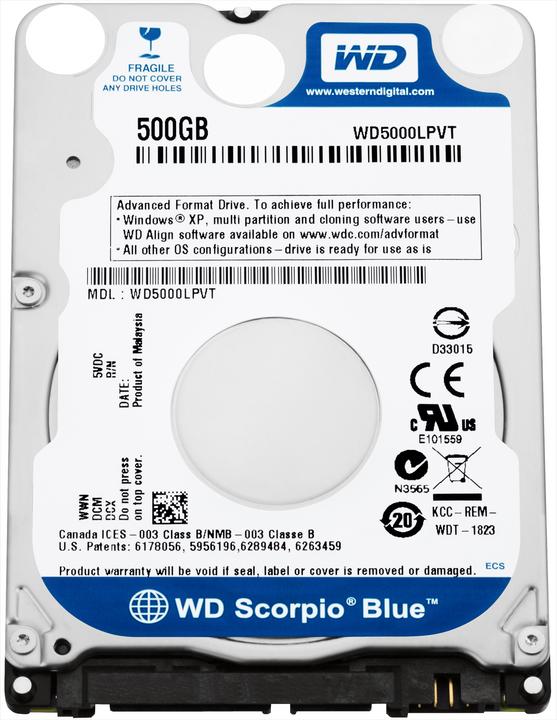 Actual product image WD Scorpio Blue (0.50 TB, 2.5")