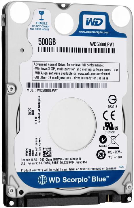 Actual product image WD Scorpio Blue (0.50 TB, 2.5")