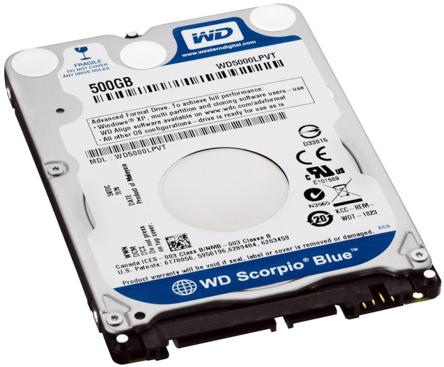 Actual product image WD Scorpio Blue (0.50 TB, 2.5")