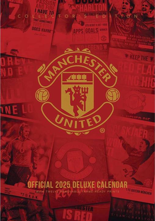 Actual product image Manchester City FC Collectors Edition Deluxe 2025 Wall Calendar (German)