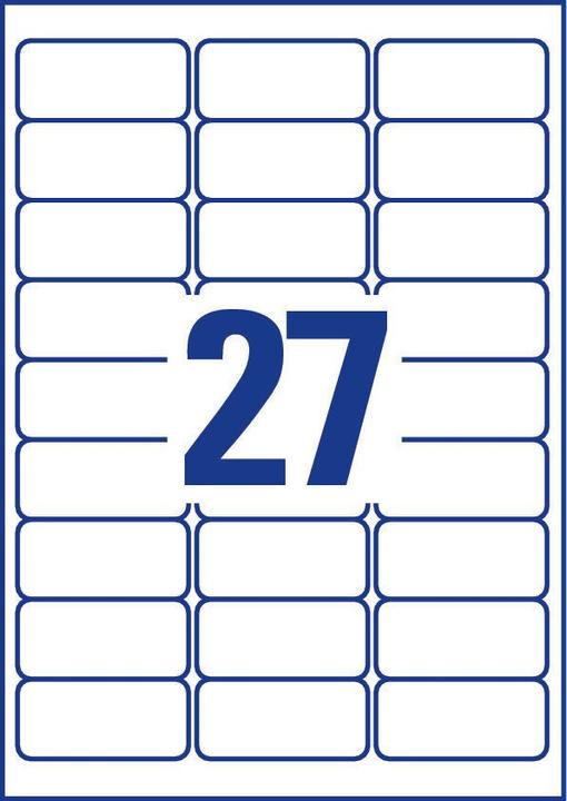 Actual product image Avery L4737REV-25, Stick&Lift labels 63.5x29.6mm, white