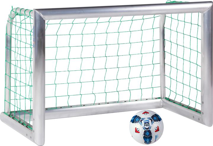 Sport-Thieme Mini training goal Professional Compact, natural aluminium finish