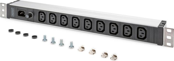 Image du produit Digitus Multiprise avec profilé en aluminium, protection contre la surcharge et filtre secteur intégrés, 6 p (6 x, CEE 7/3, 2 m)