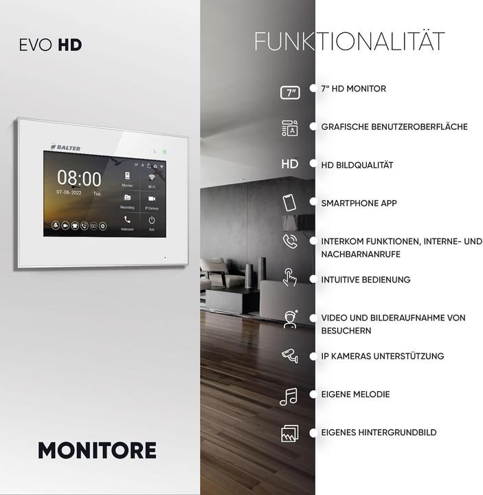 Produktbild Balter EVO-HD Video Türsprechanlage mit Fingerprint (App)