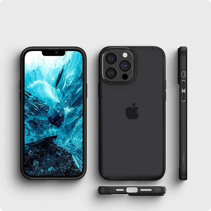 Actual product image Spigen ULTRA HYBRID IPHONE 13 PRO MAX MATTE FROST Black (Apple iPhone 13 Pro Max)