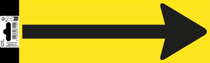 Image du produit Exacompta Bande de sol PVC adhésive antidérapante fleche 30 x 10 cm - Jaune