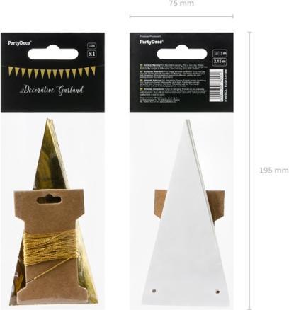 Produktbild Partydeco Wimpel, gold, 2,15 Meter