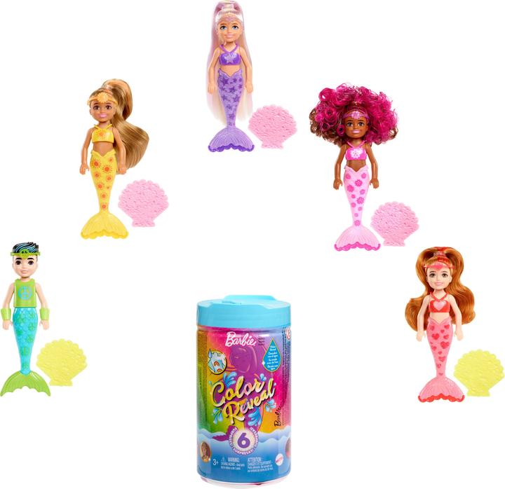Barbie Color Reveal Rainbow Mermaids Chelsea Dolls Assortment Series 1
